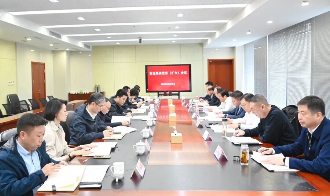 蘇鹽集團(tuán)黨委召開擴(kuò)大會議傳達(dá)學(xué)習(xí)黨的二十屆四中全會精神